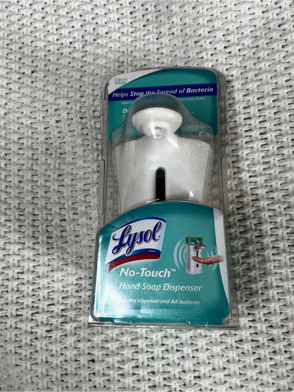 New Lysol No-Touch White Hand Soap Dispenser Only Kitchen Bathroom *See Photos